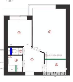 1-к квартира, вторичка, 39м2, 4/4 этаж